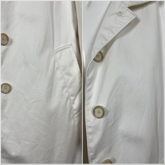Coach Ivory Hidden Button Front Cotton/Poly Blend Jacket Size Large - Picture 13 of 16